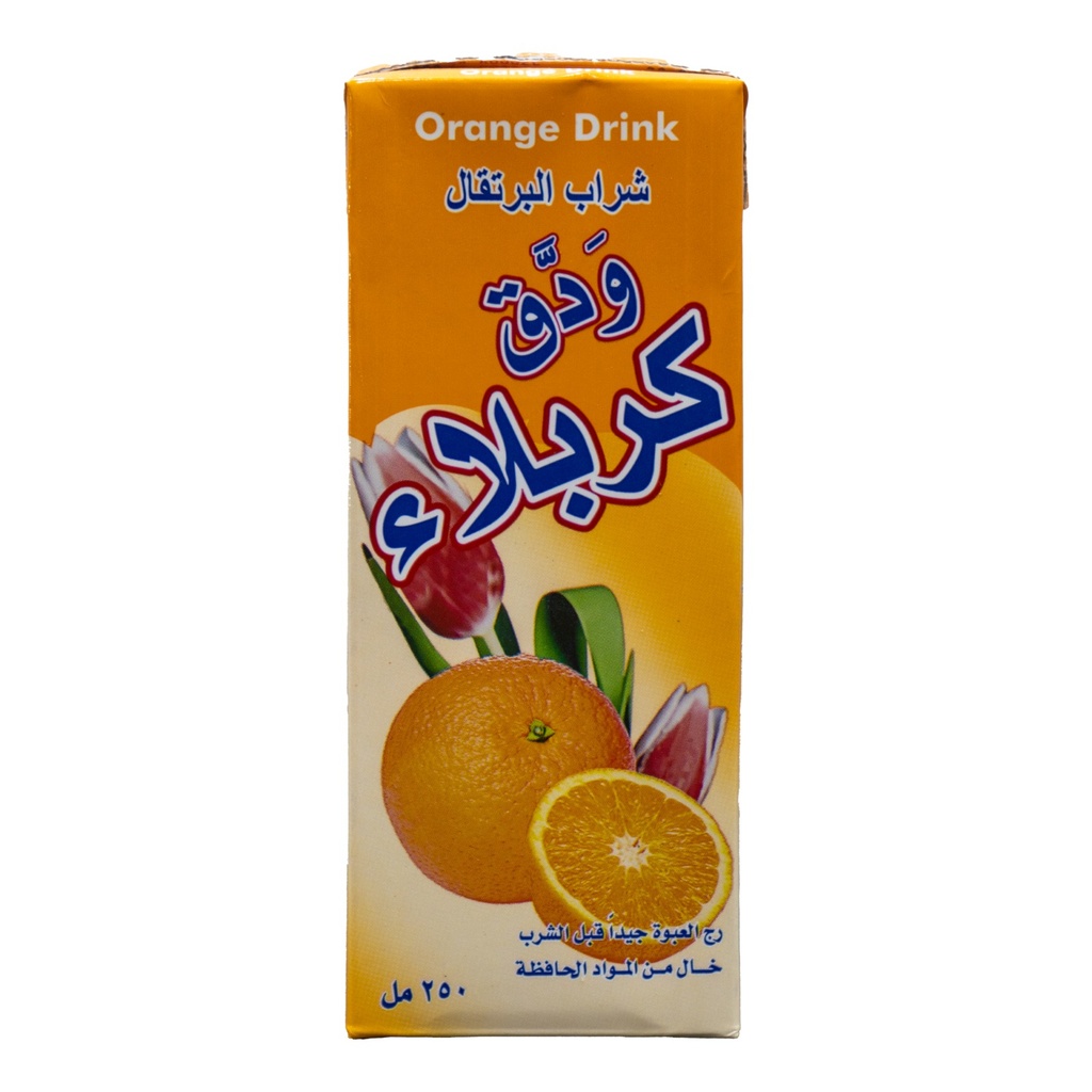 عصير باكيت ودق كربلاء 250مل*24 (برتقال)