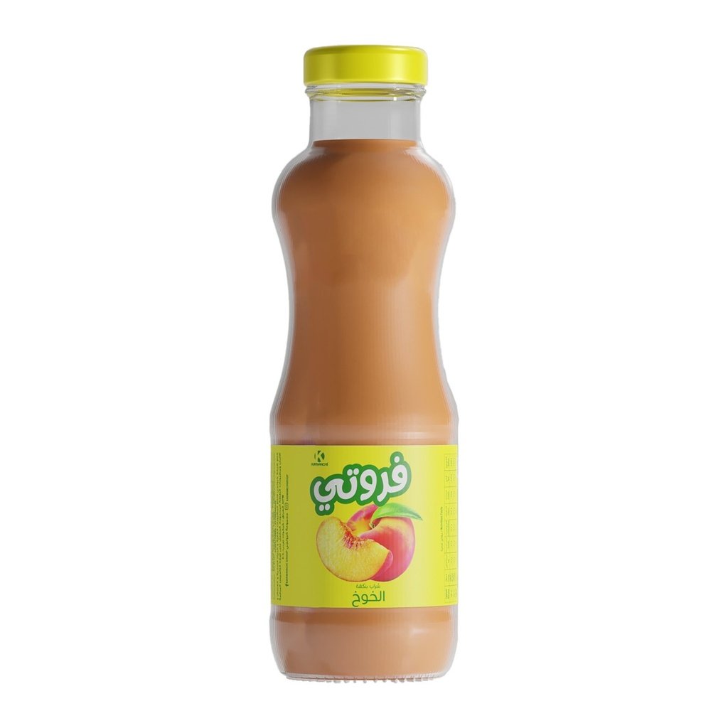 فروتي زجاج 300 مل*24 - خوخ