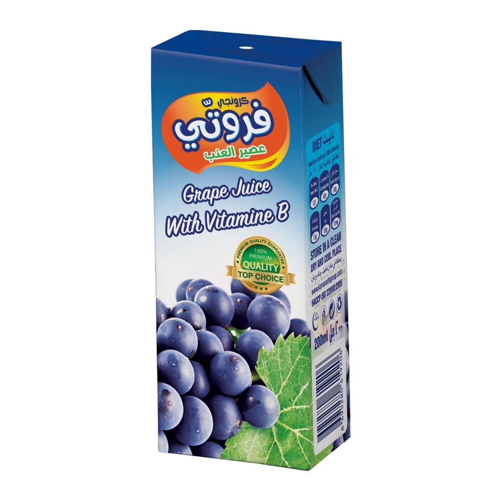 فروتي كارتون 200 مل*36 - عنب
