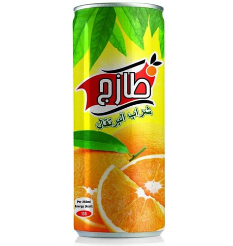 عصير طازج علبة معدنية 250 مل *30برتقال